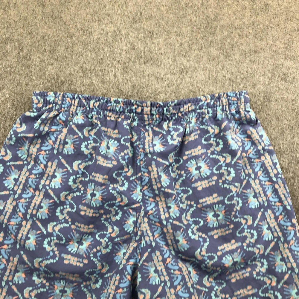 Patagonia Shorts Mens Medium Blue Geometric Print Swim Trunks Pockets